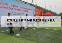 欧洲杯意大利2024名单,欧洲杯意大利大名单