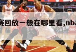 nba球赛回放一般在哪里看,nba回放从哪里看