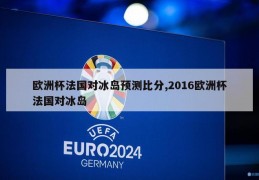 欧洲杯法国对冰岛预测比分,2016欧洲杯法国对冰岛